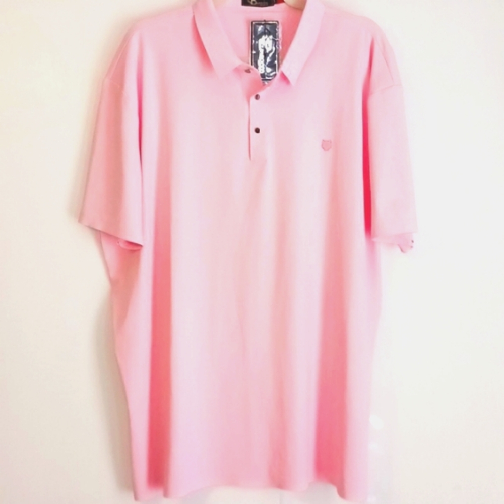 Barocco "Elegance Edge Pink" Classic Polo Shirt in Size 3XL (NWT)